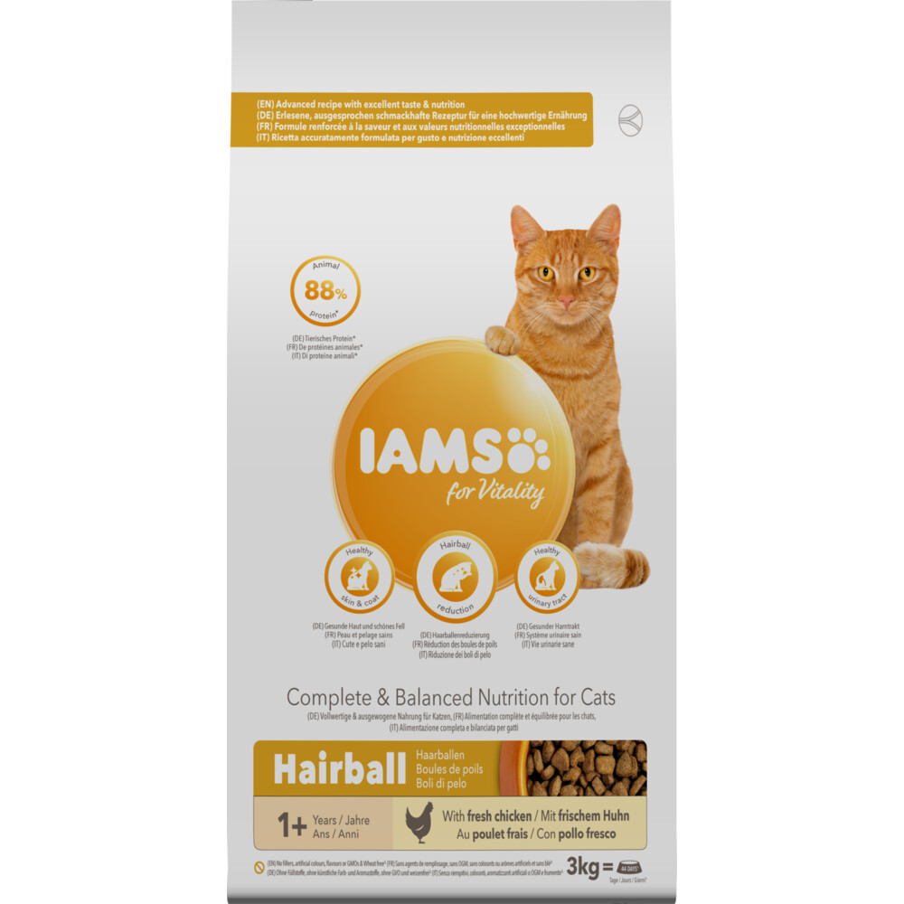 Iams Kat Adult Hairball Control Kip3 kg