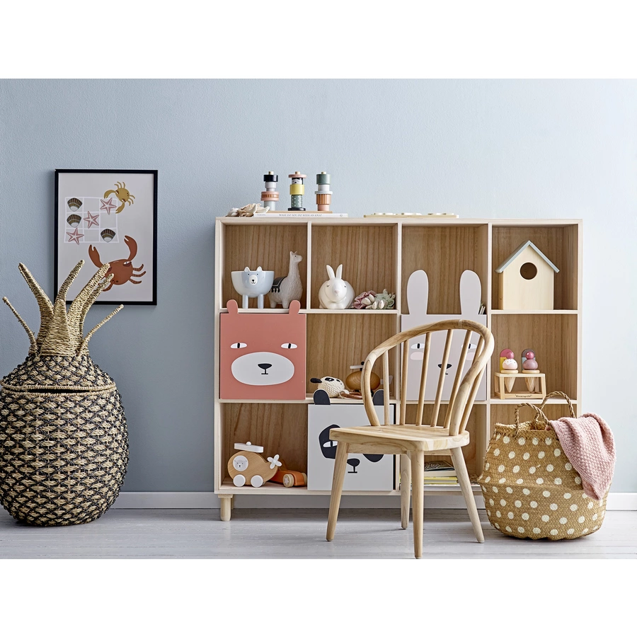 bloomingvilleMINI Bücherregal mit Schubladen Calle Paulownia natur