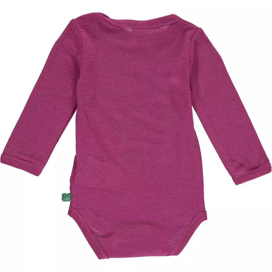 Fred's World Langarmbody aus Merinowolle Plum