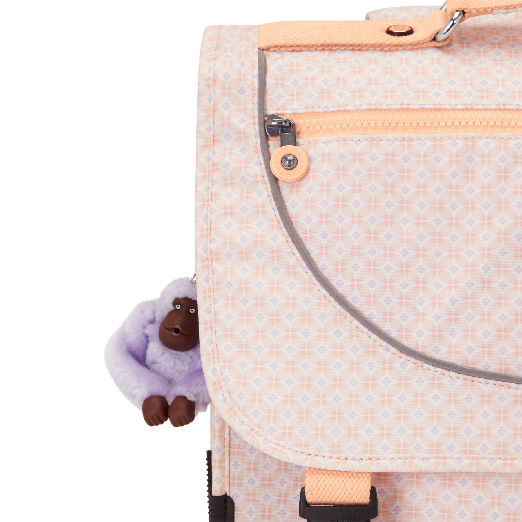 PREPPY Sac D’école Medium Avec Housse Contre La Pluie Fluo - Girly Tile Prt