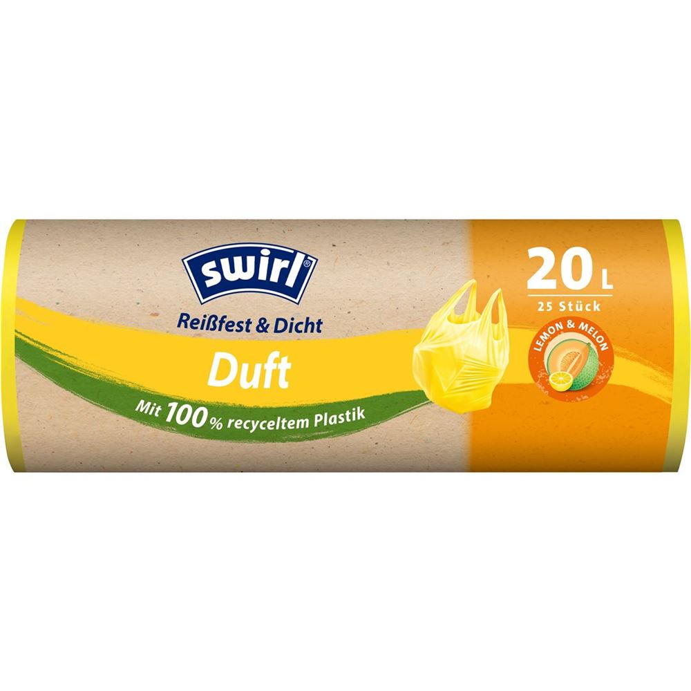 Swirl Duft-Müllbeutel<br>25 Stück, 20l, Lemon-Melon