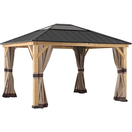 Sunjoy gardin til pavillon - khaki