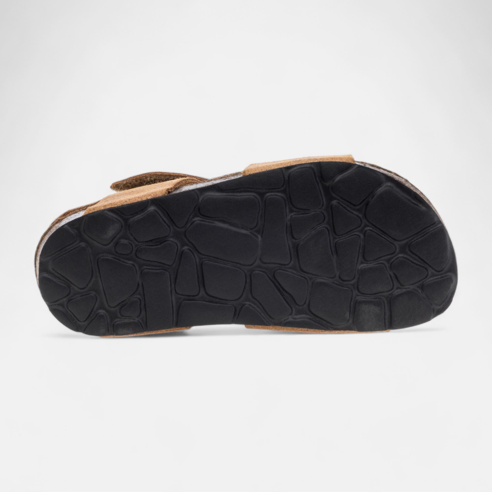 Mules semelle liège Garçon en cuir cognac