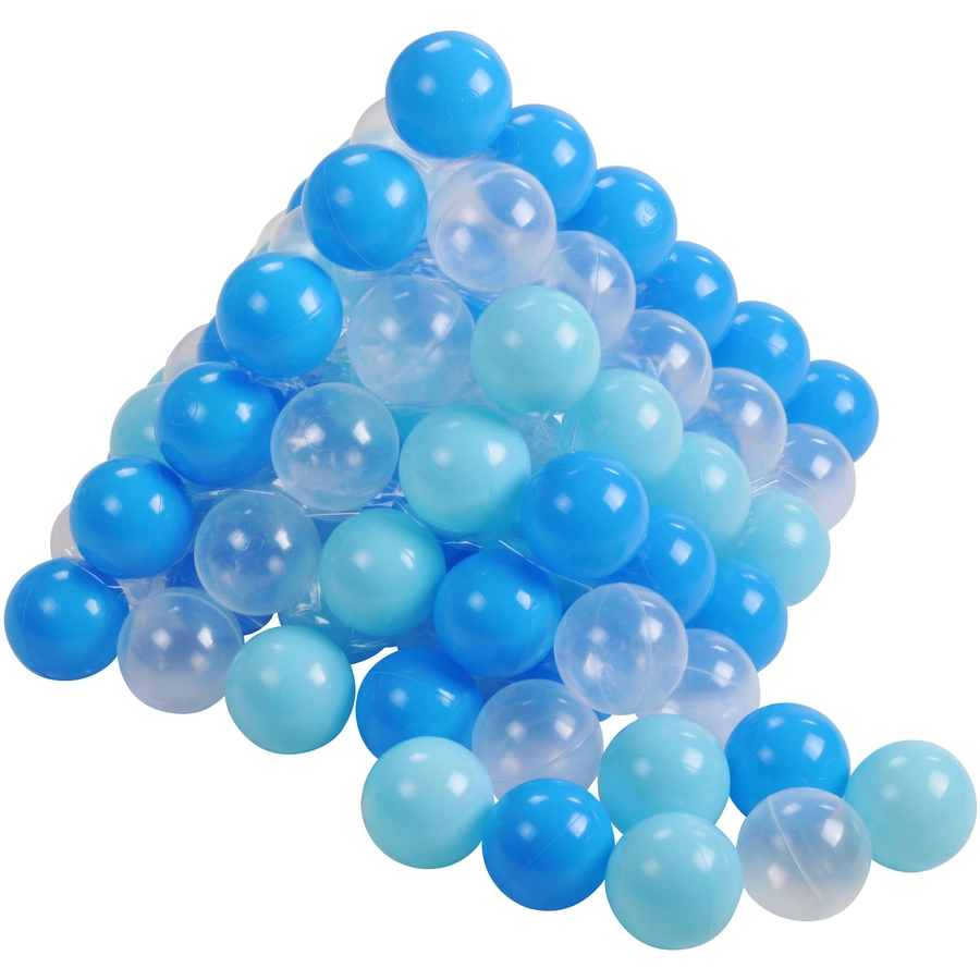 knorr toys® Bälle Set ca. Ø6 cm - 100 ballssoft bluebluetransparent blau