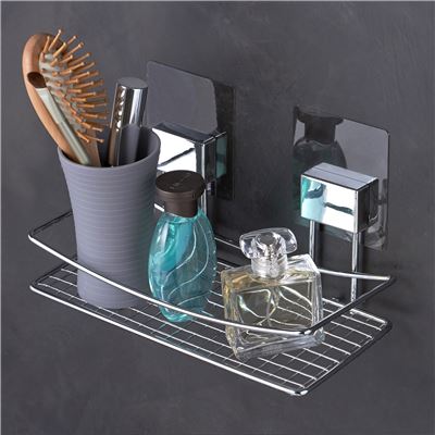 Accessoires de salle de bain chromé fixation électrostatique