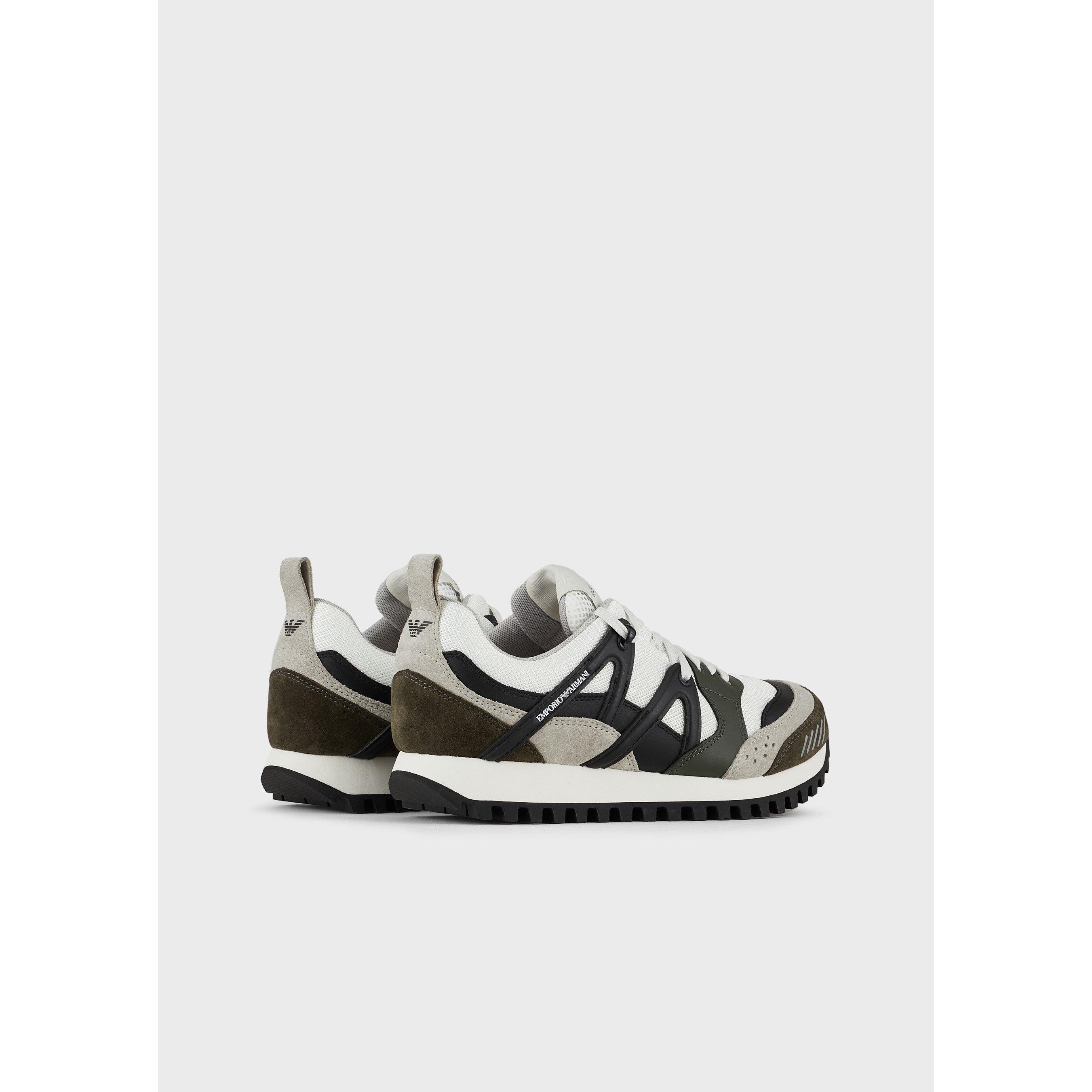 Emporio Armani Cow Mesh Trainers