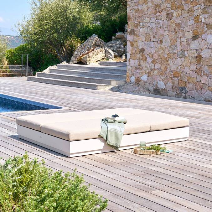 Lit de piscine ALLURE Beige / Avoine