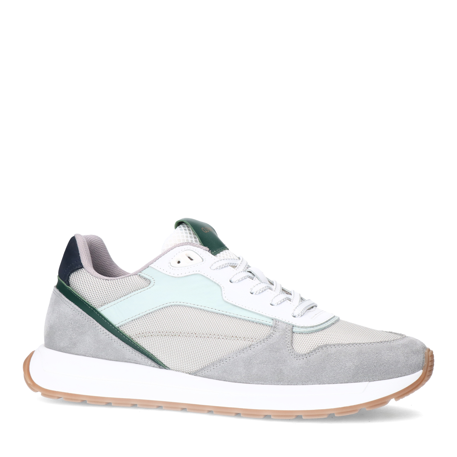 Grijze leren sneakers