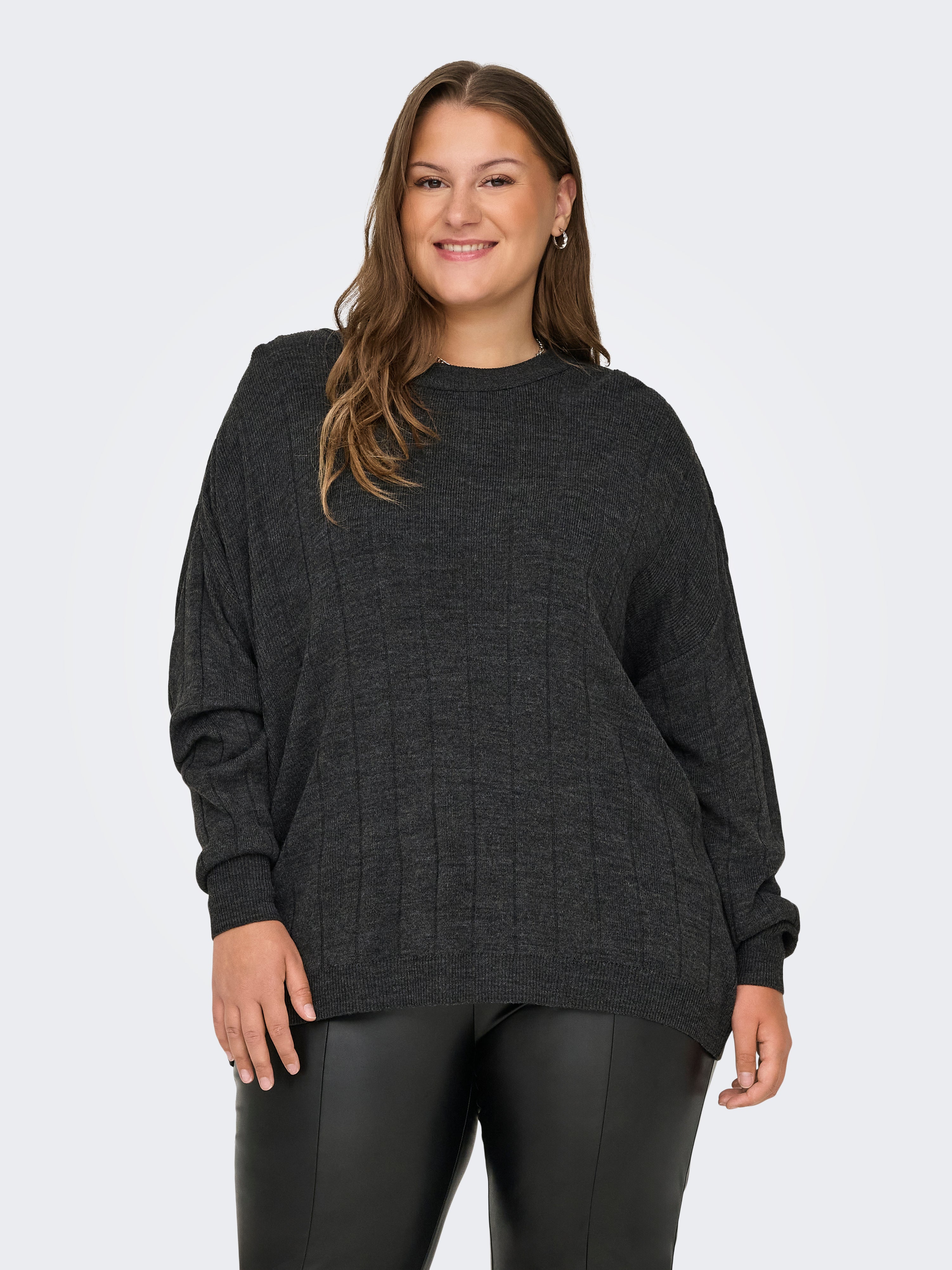 CARTESS Strickpullover Dark Grey Melange