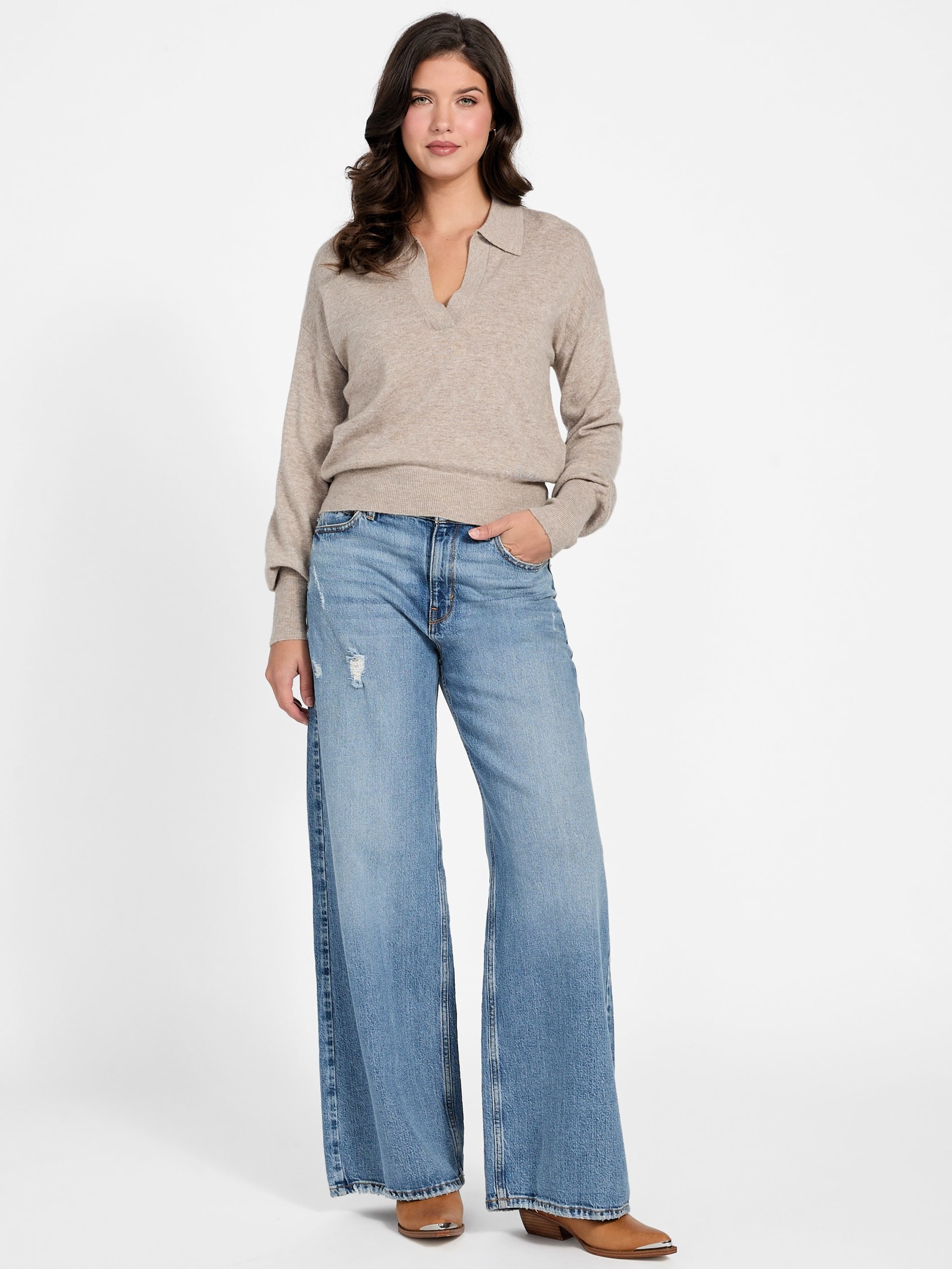 Suéter em mistura de cashmere
