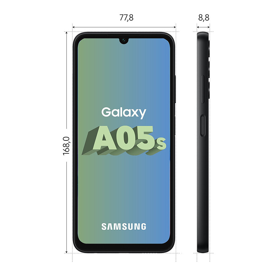 Samsung Galaxy A05s (Noir) - 64 Go - 4 Go Pack Coque