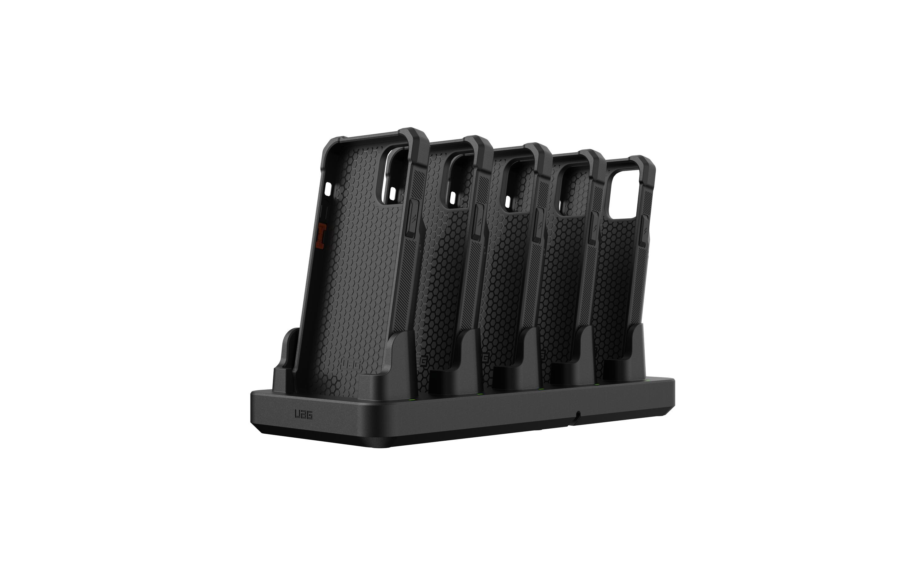 Ladestation Workflow 5 Slot Case Charger Schwarz<br>USB-Ladestation zum Laden von bis zu fünf Geräten