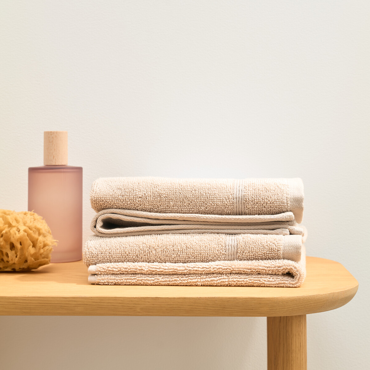 LA REDOUTE INTERIEURS<br>Conjunto de 4 toalhas de mão em tecido atoalhado 600 g/m², Zavara