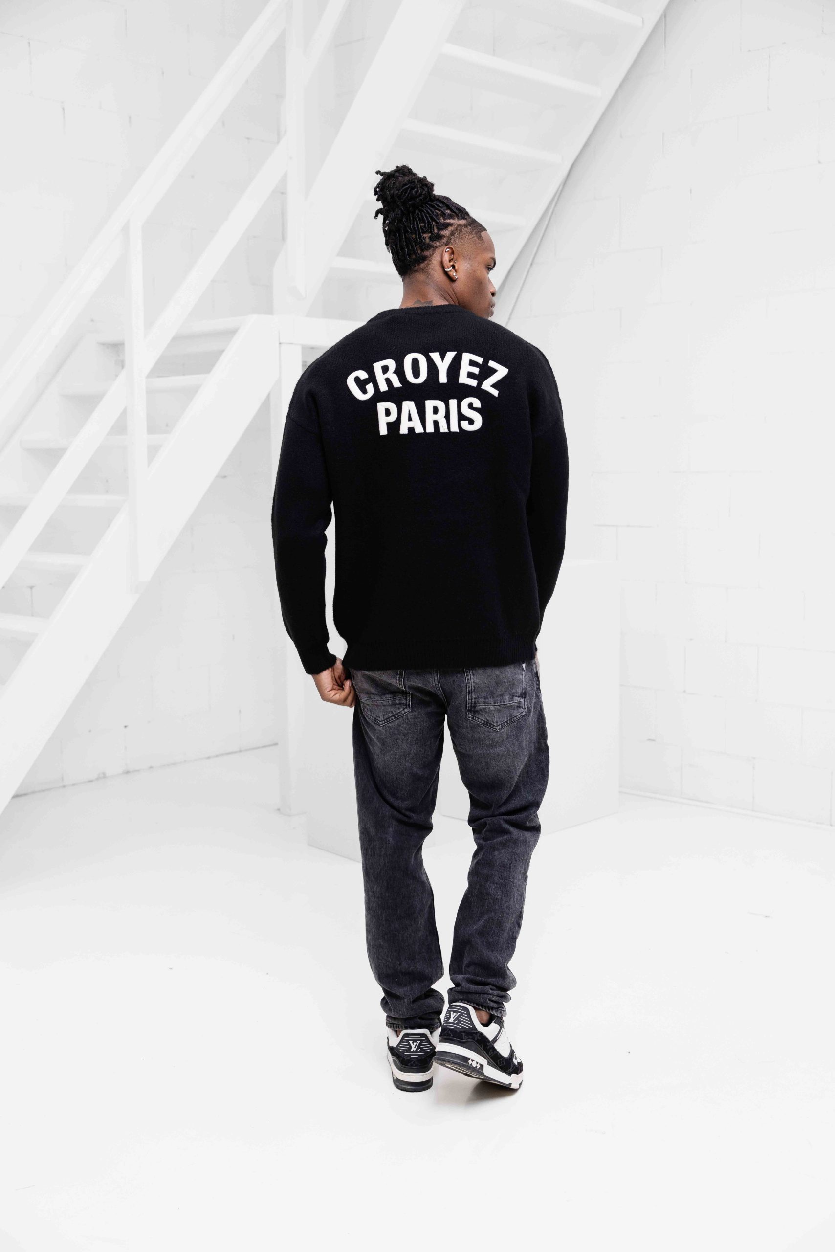 Croyez Paris Knit Sweater Heren Zwart