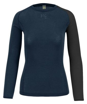 T-shirt manches longues thermique Karpos Dinamico Merino 130 Femme Bleu/Noir