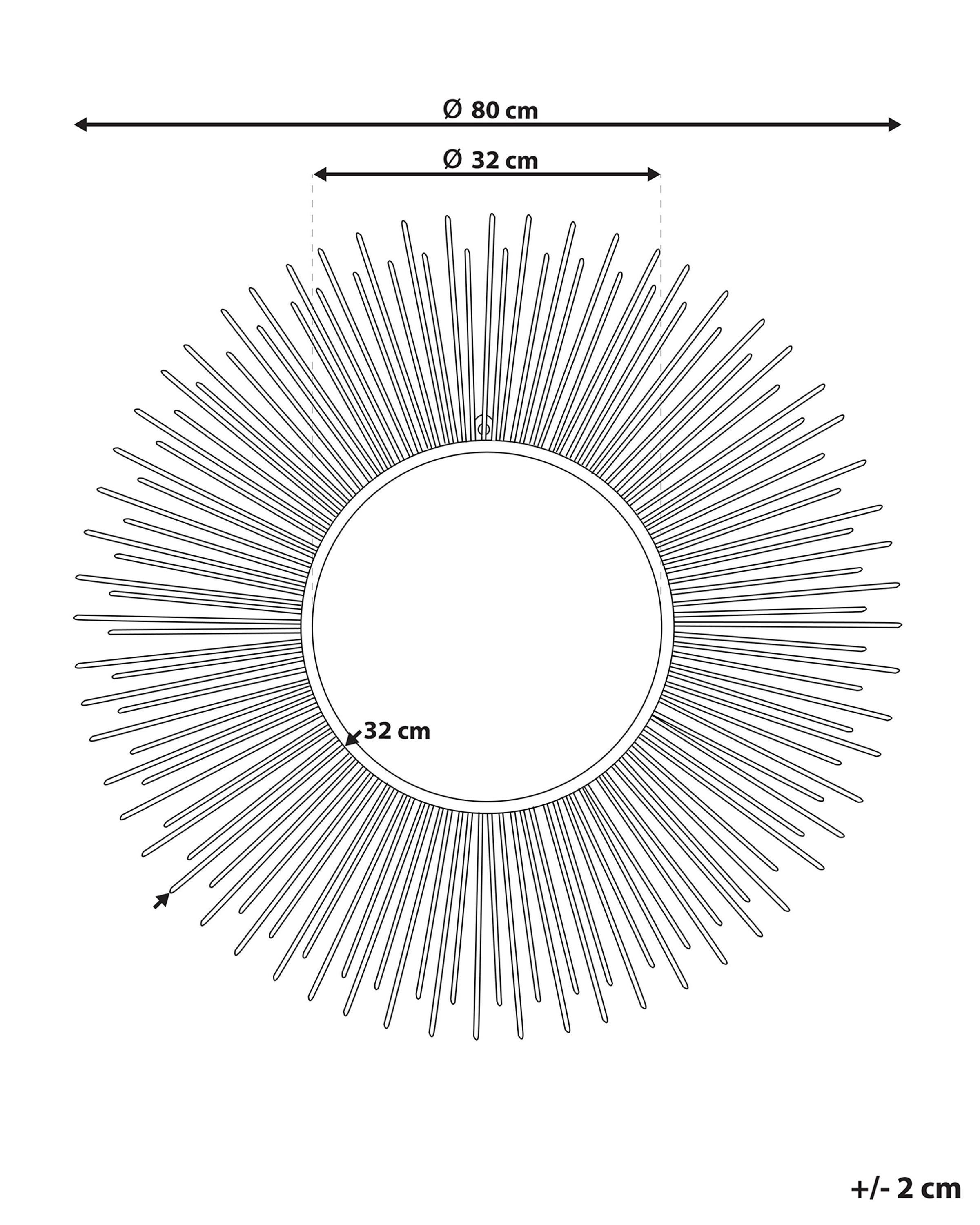 Wandspiegel CILLY 80 cm 80 cm Metaal Zilver