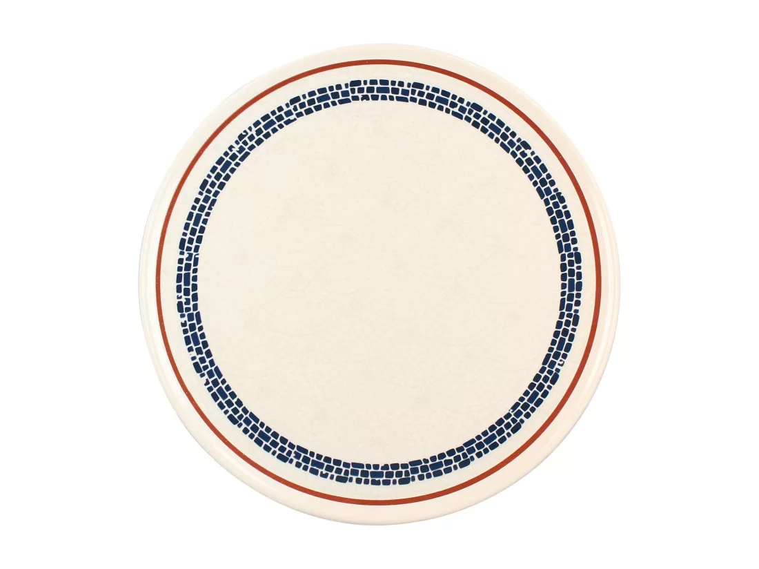 Novastyl - Lot 6 Assiettes A Pizza Amatxi 32cm En Faience Blanc