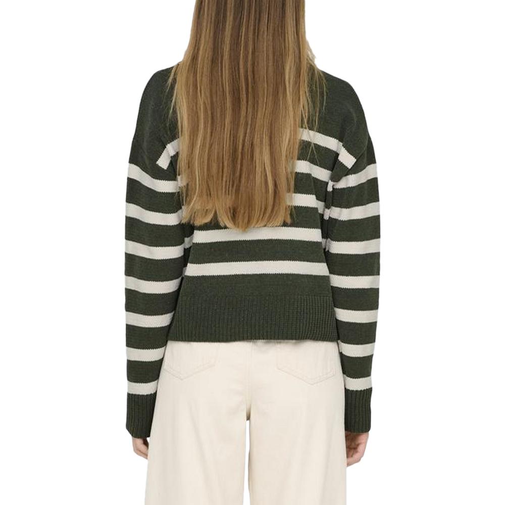 Only Pull Kaki Rayures Femme Only Lelly