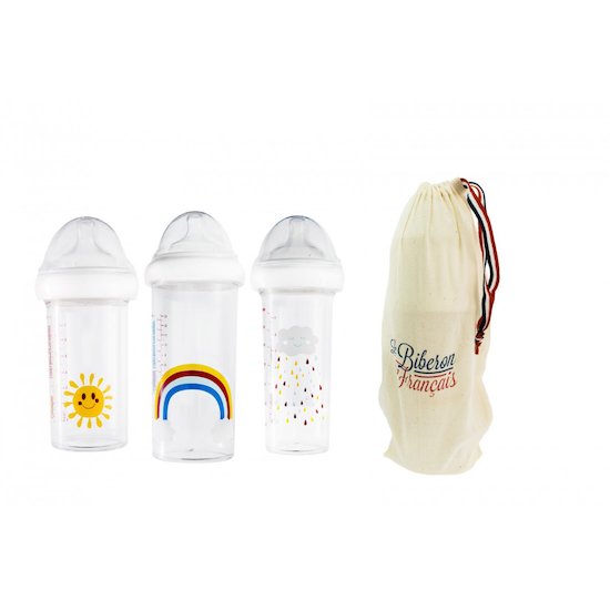 Coffret 2 biberons 210 ml & 1 biberon 360 ml   Rainbow        de               Le Biberon Français