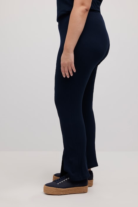 Leggings, ausgestelltes Bein, Rippjersey, Biobaumwolle