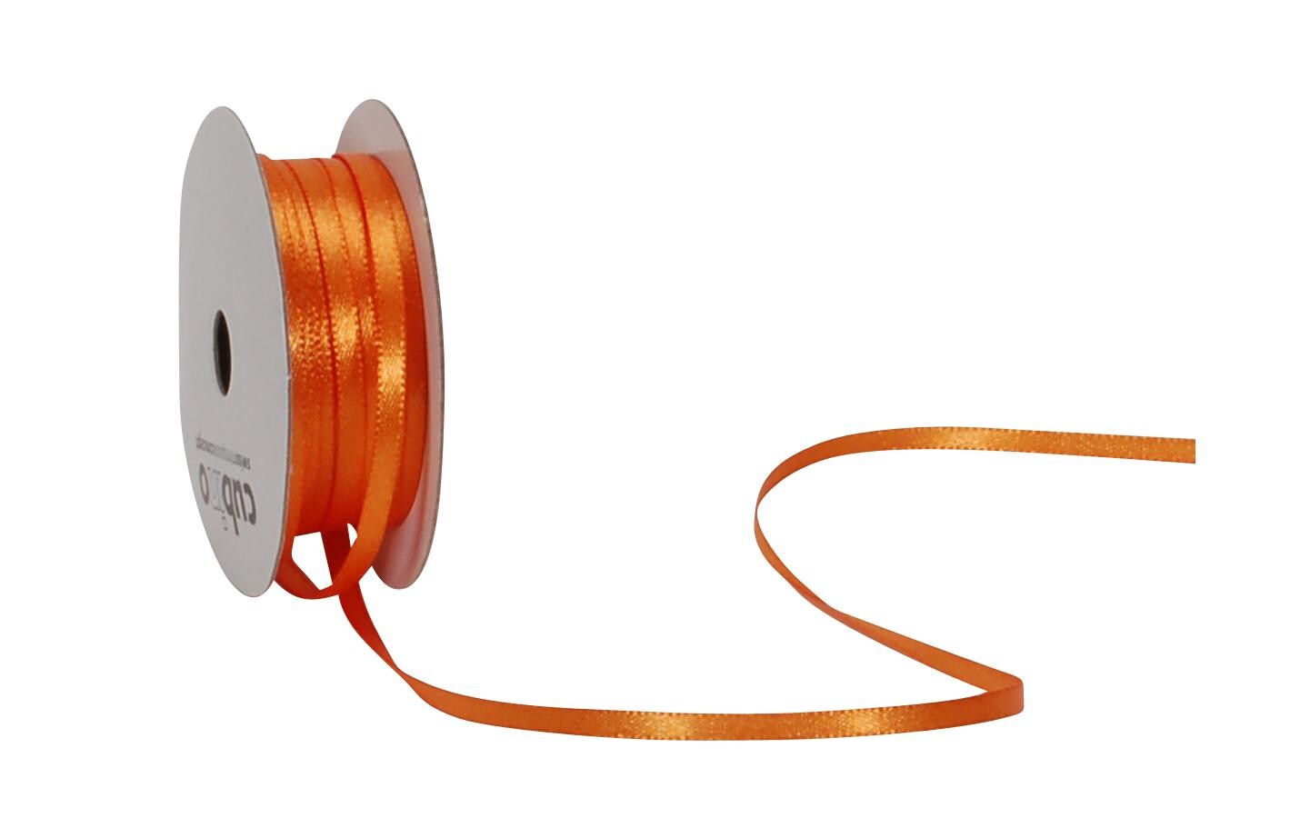 Satinband 3 mm x 8 m, OrangeBand für Geschenke
