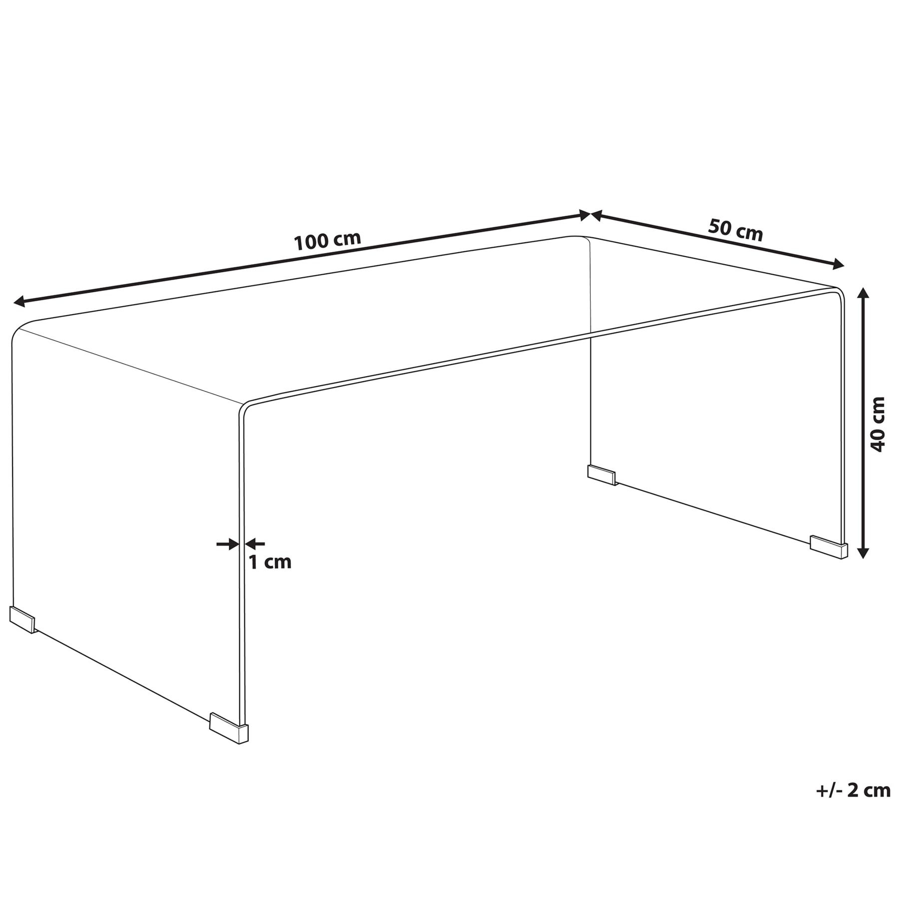 Beliani - KENDALL  - Salontafel - Transparant - Veiligheidsglas