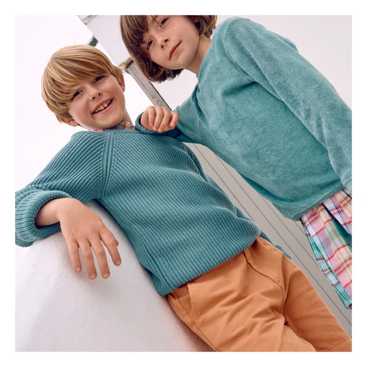 Lililotte Pull Leopold | Bleu canard