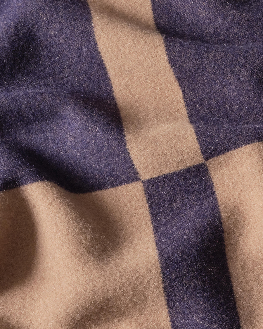 Ralph Lauren Home Northam RL Graphic Colour Block Wool Throw Camel/Navy