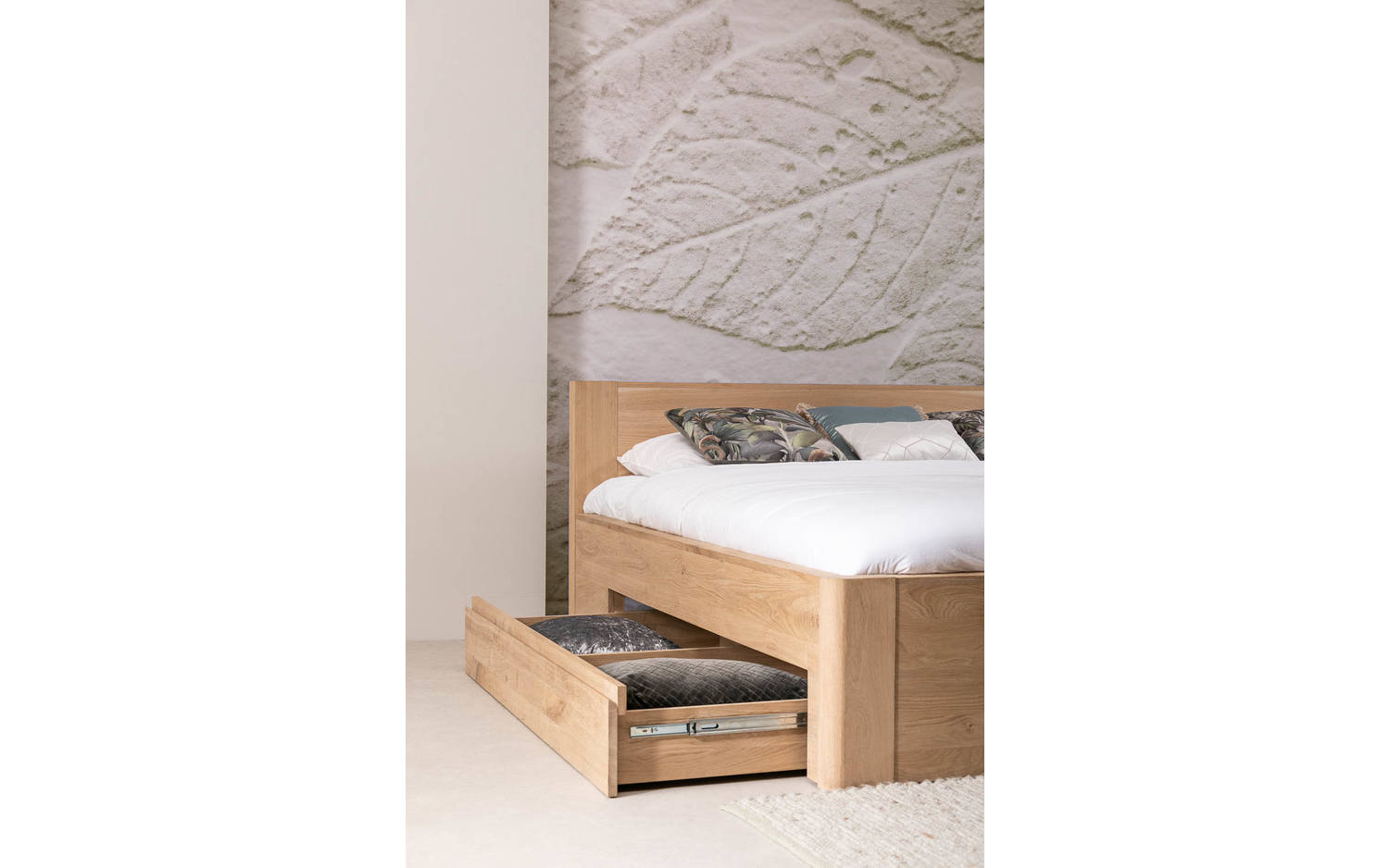 Goossens Bedframe Bibi - 160 x 210 - Eiken naturel - Hout
