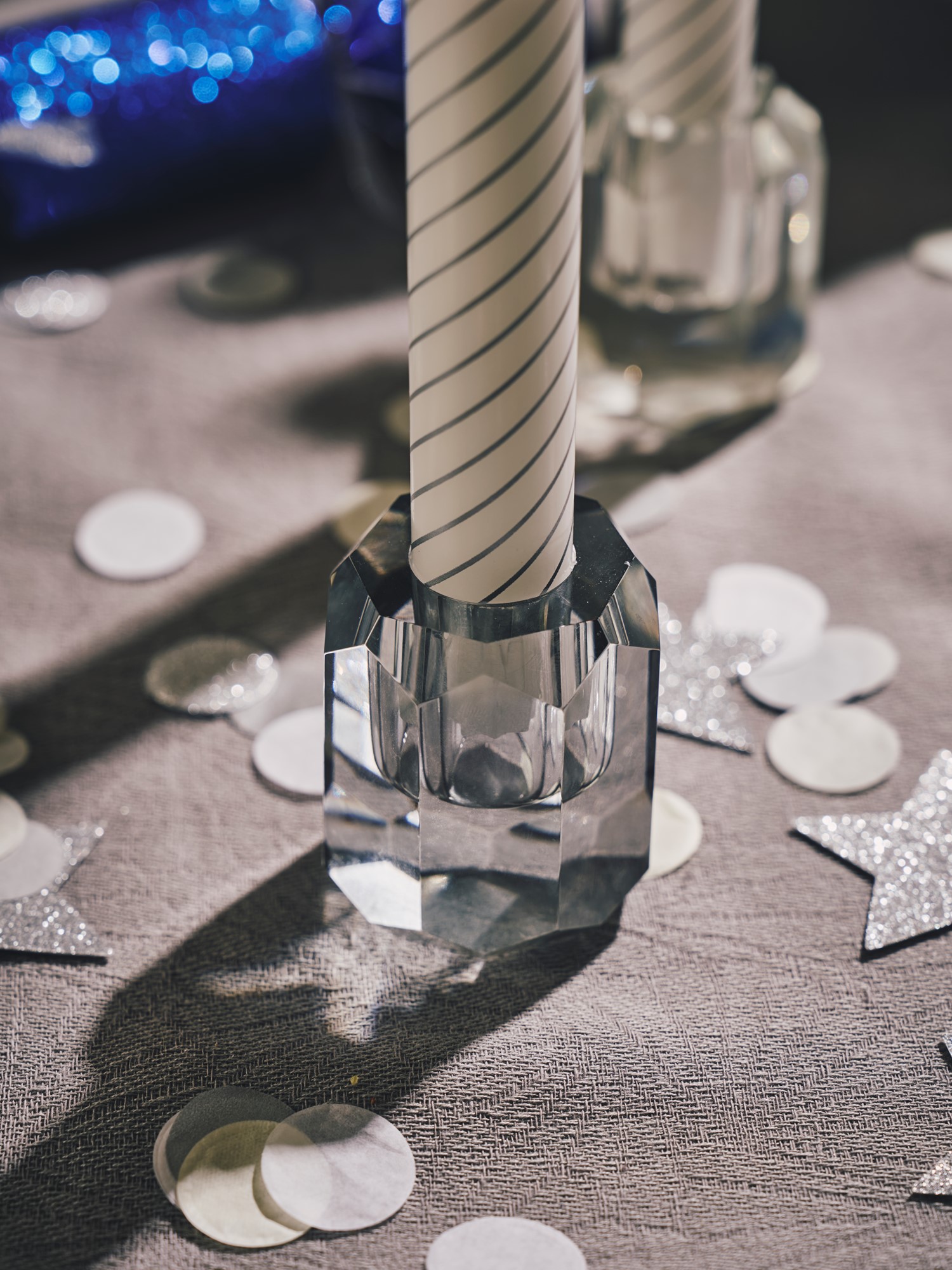 Lysestage | Glas. 5 x 6 cm. | Clear