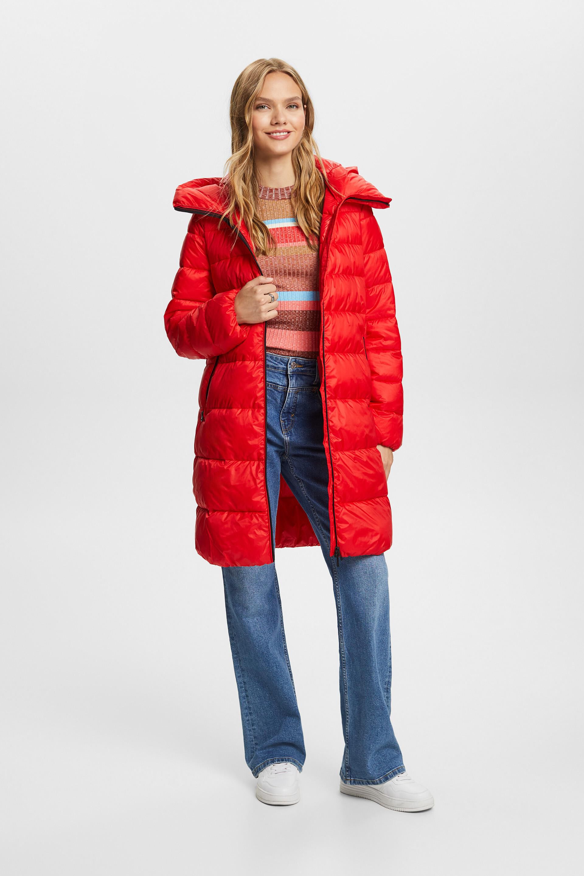 Recyclé le manteau matelassé à capuche