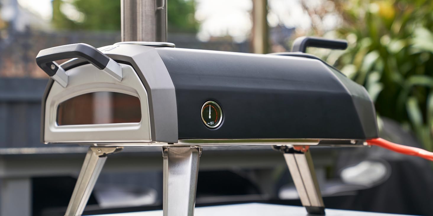 Ooni Karu 2 Karu 12 & Karu 12G Gasbrenner – mit 50 mBar Gasregler & Schlauch Gasbrenner-Aufsatz für Ooni Pizzaöfen