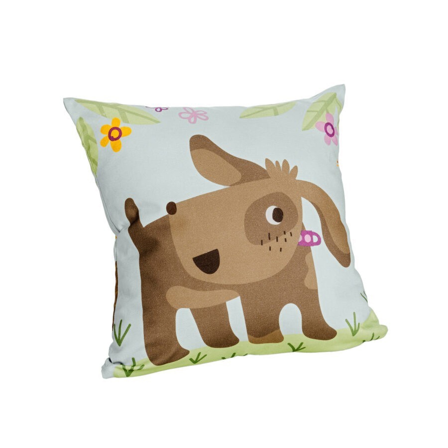 PAIDI Kissen TIAGO Hund Rudi 40 x 40 cm grün/ mehrfarbig