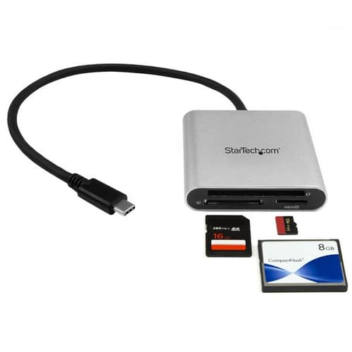 StarTech.com FCREADU3C, Kompakt flash (CF), MMC, MicroSD (TransFlash), MicroSDHC