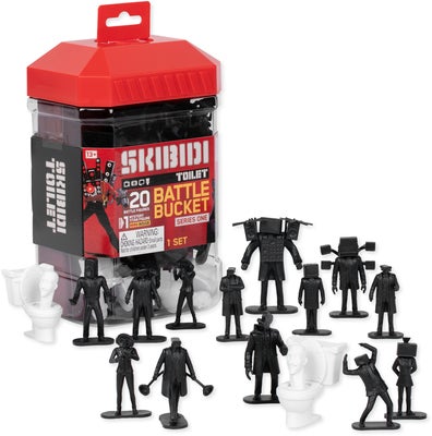 Skibidi Toilet Battle Bucket Figursett Series 1, 20 Stk