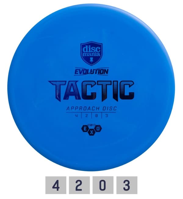 Discgolf DISCMANIA Midrange driver SOFT EXO TACTIC Evolution Light Blue 4/2/0/3