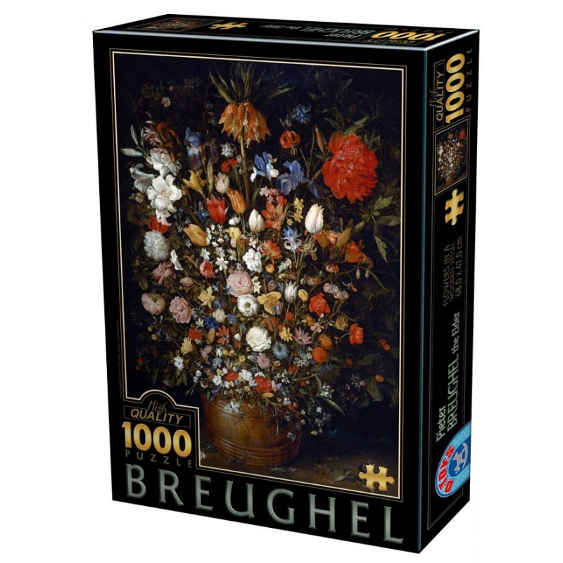 Puzzle 1000 pièces - Brughel - Fleurs dans vase