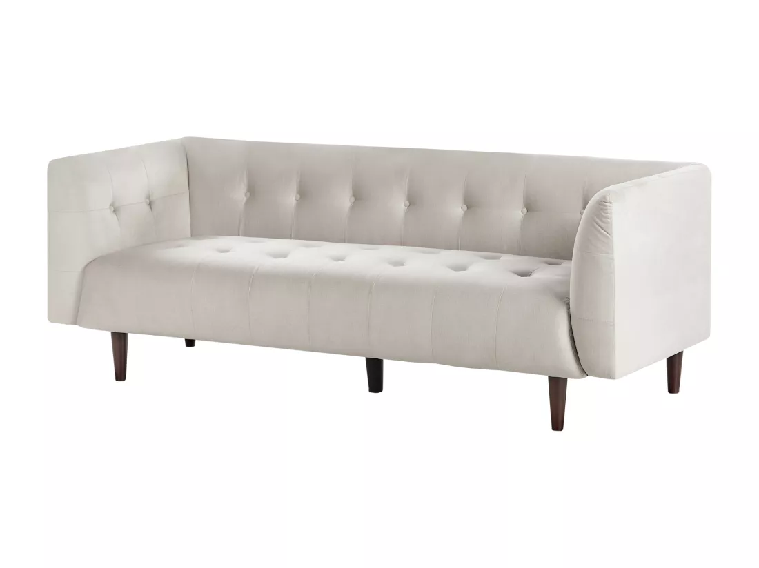 Canapé 3 places en tissu beige clair BYSKE