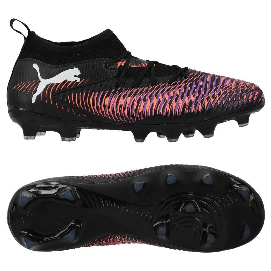PUMA Future 8 Match FG/AG Unlimited - Noir/Blanc/Glowing Red Enfant