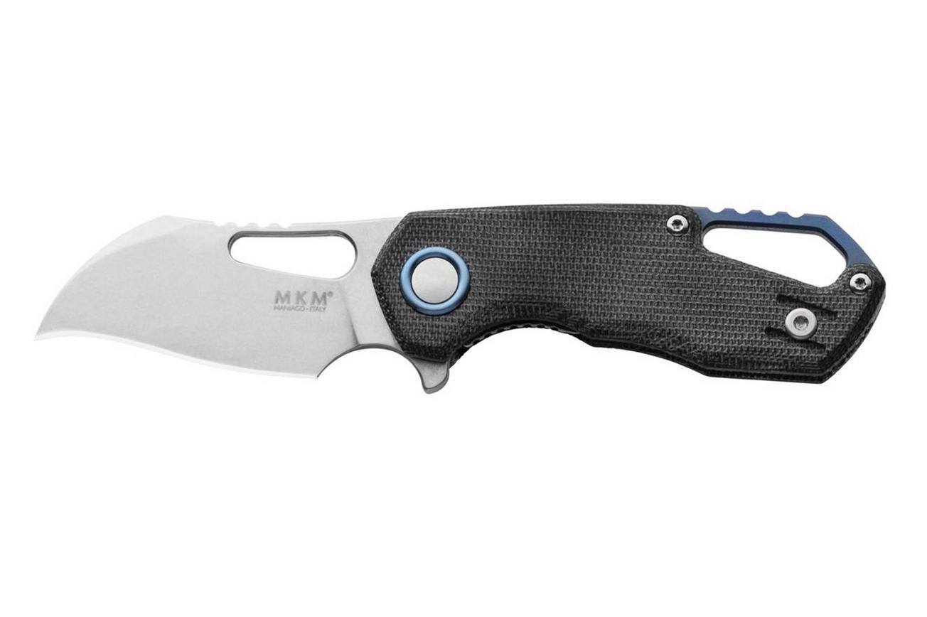 MKM Isonzo FX03M-1BC Hawkbill M390, Black Canvas Micarta zakmes, Jesper Voxnaes design