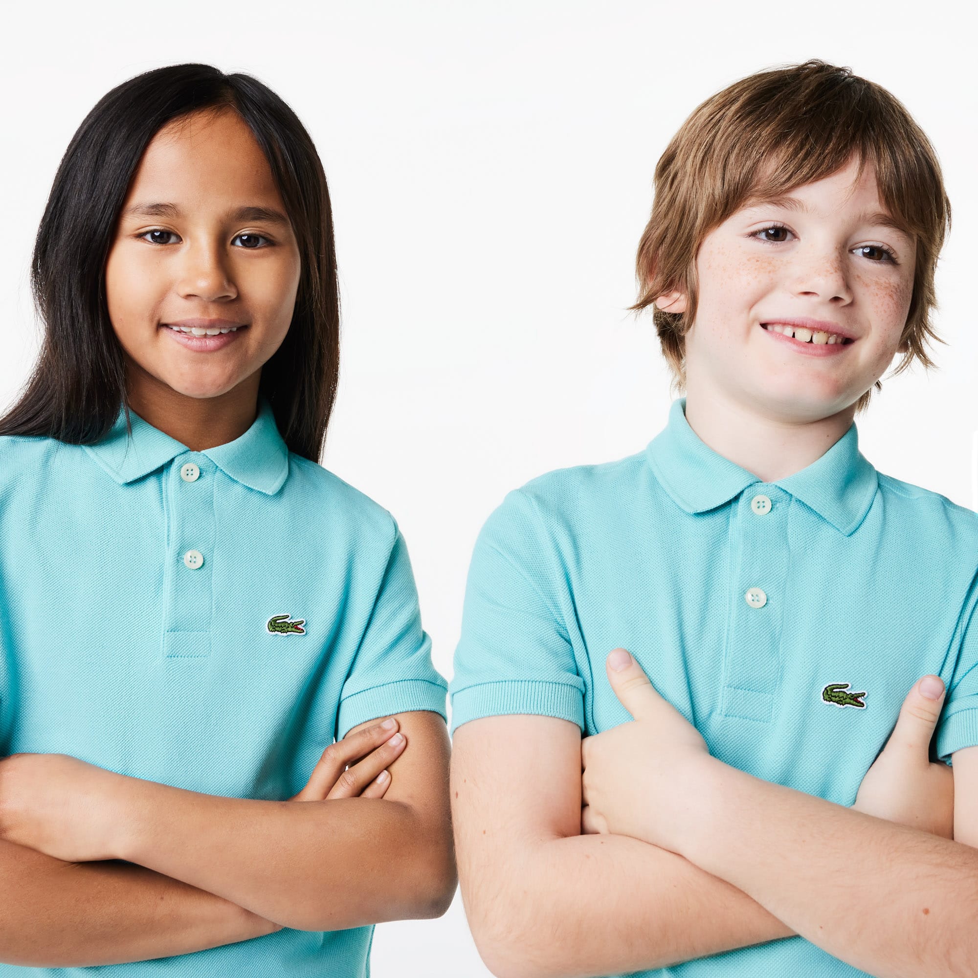 Polo enfant Lacoste regular fit en petit piqué uni Polos - Bleu - Lacoste - Enfant