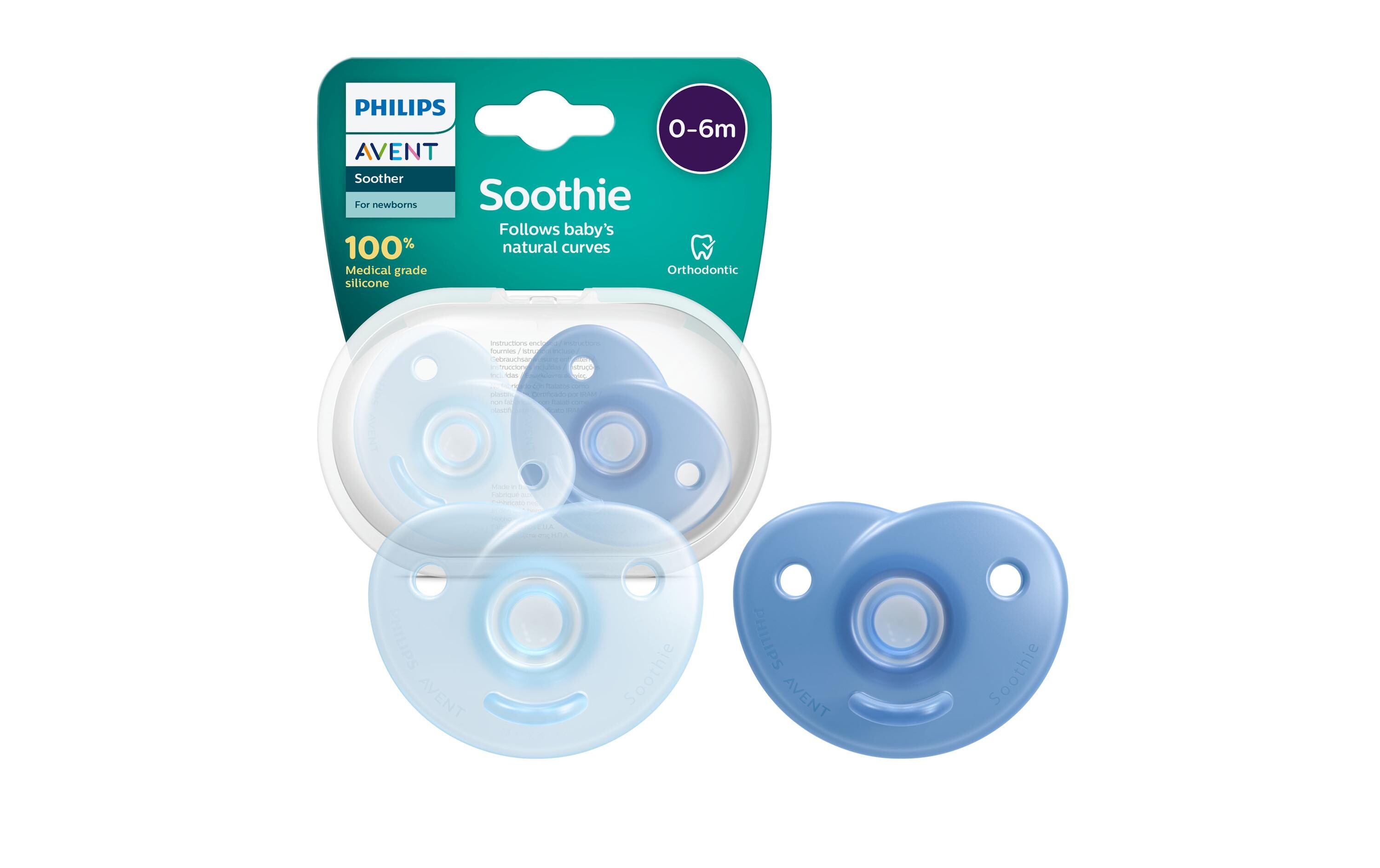 Nuggi Curved Soothie 0-6 Mt.Beruhigungssauger inkl. Sterilisationsbox