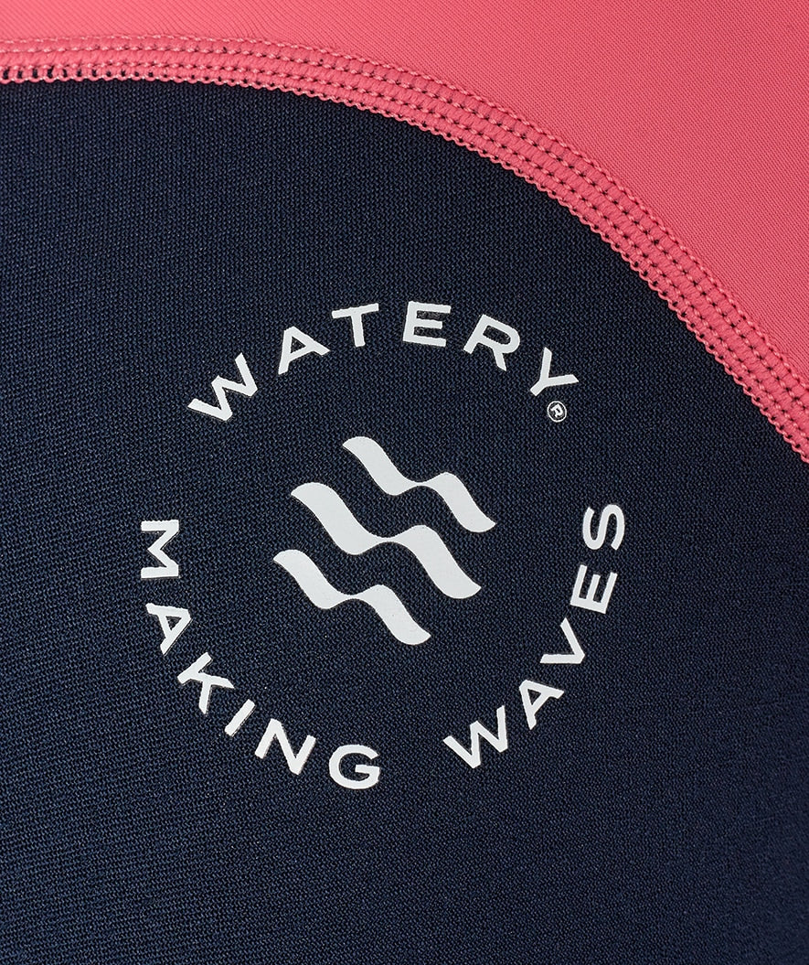 Watery UV våddragt til børn - Calypso Full-Body - Coral/mørkeblå