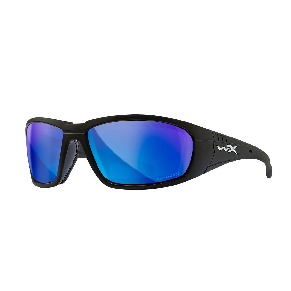 Wiley X Boss Solbrille, Captivate Polaroid Glas, Mat Sort Stel, unisex - Spejder Sport
