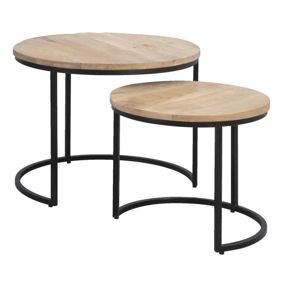 Bijzettafels Mink - mangohout - set van 2