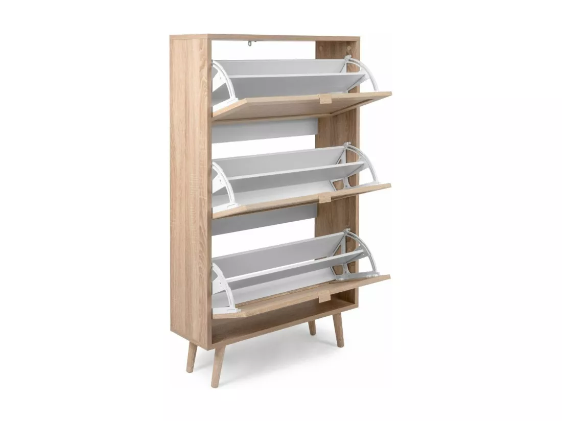 Rangement Chaussures 3 portes L70 cm - Impression Rotin - BALI