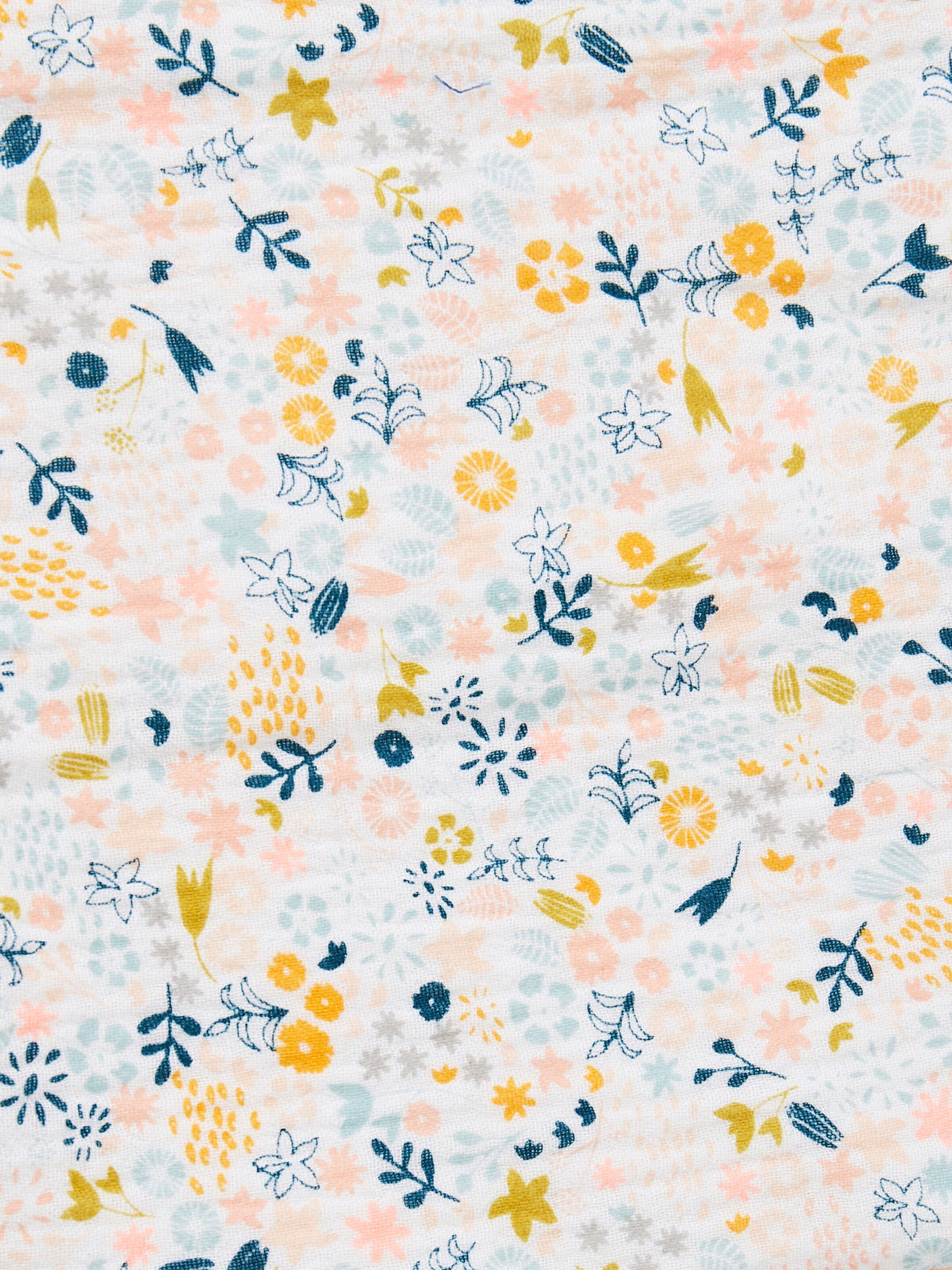 Vertbaudet Puppen-Bettwäsche mehrfarbig geblümt/vintage blumen