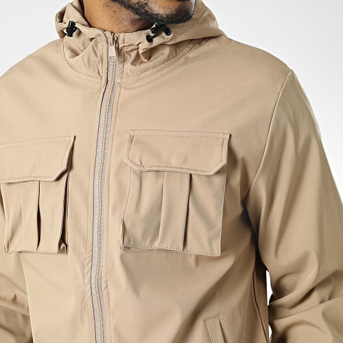 Ensemble Veste Zippée Et Pantalon Cargo Beige