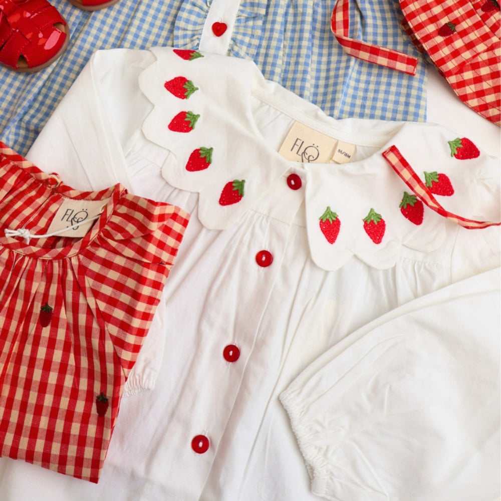 Køb Flöss Bright White Berry Everlyn bluse