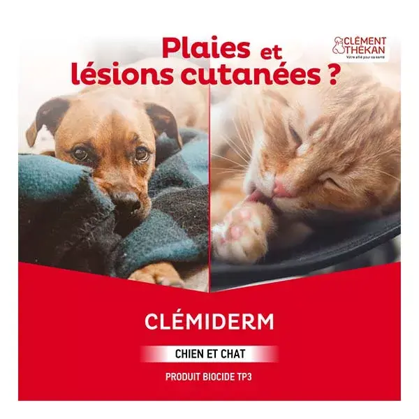 Clément Thékan Clemiderm Desinfetante para a pele de todos os animais 150 ml